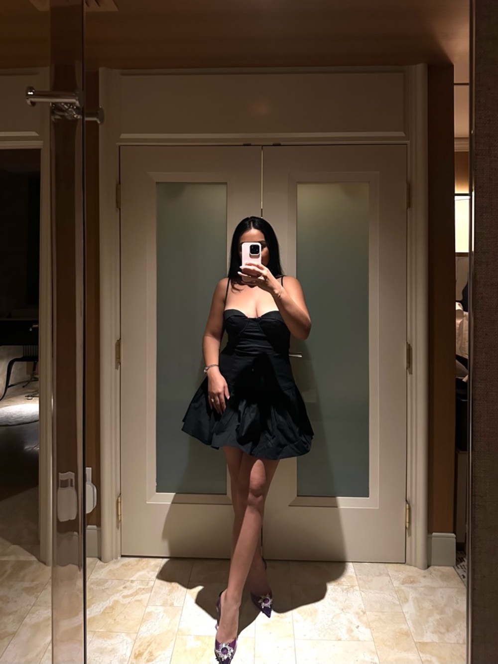 Amina Muaddi PVC PURPLE SLINGBACK